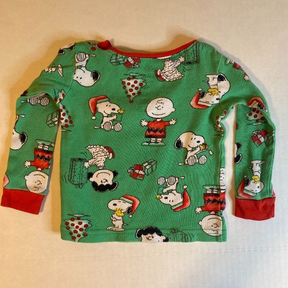 Peanuts Christmas Pajama Top 12 Months - Picture 1 of 4